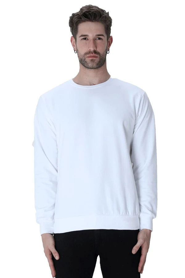 Premium Quality Plain Sweat Shirt - XL, Black