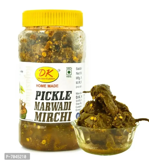 DK RAJASTHANI HOMEMADE MARWADI MIRCHI CHILLI PICKLE - 400 Gms