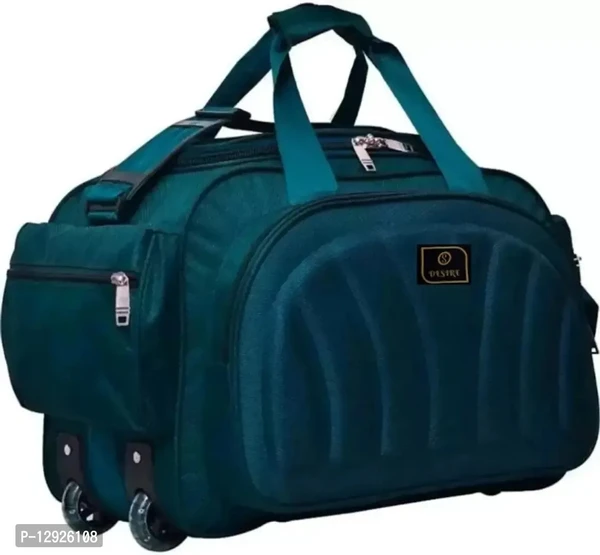 60 L Strolley Duffel Bag - (Expandable) super premium heavy duty 60L polyester lightweight luggage bag Duffel Strolley Bag - Green