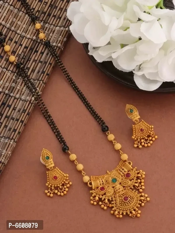 Trendy Alloy Mangalsutra with Earring for Women