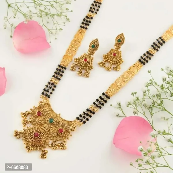 Trendy Alloy Mangalsutra with Earring for Women