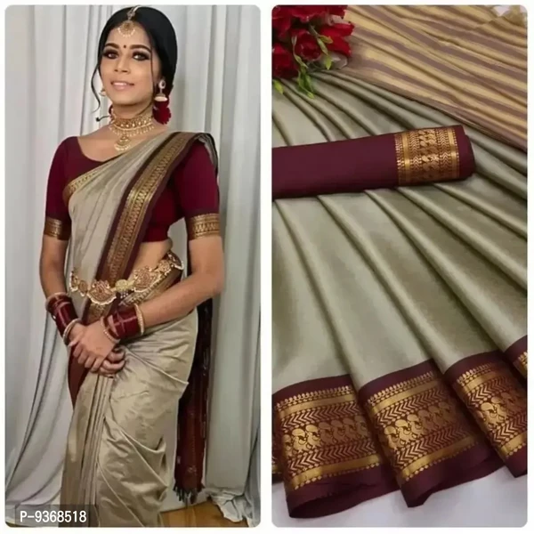 AURA COTTON SILK SAREE WITH BLOUSE PIECE