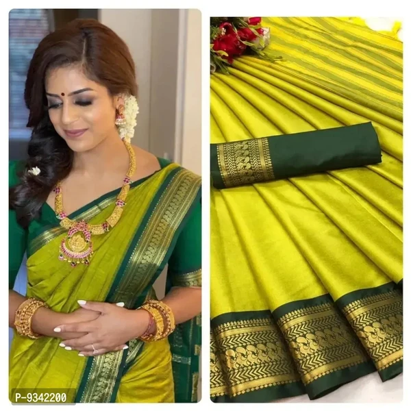 Beautiful Silk Blend Saree with Blouse piece