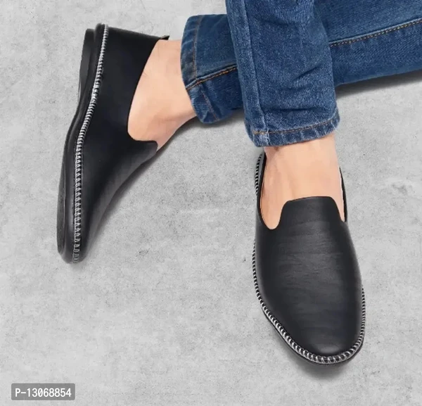 Black Driving Loafer  Shoes For Mens - UK6