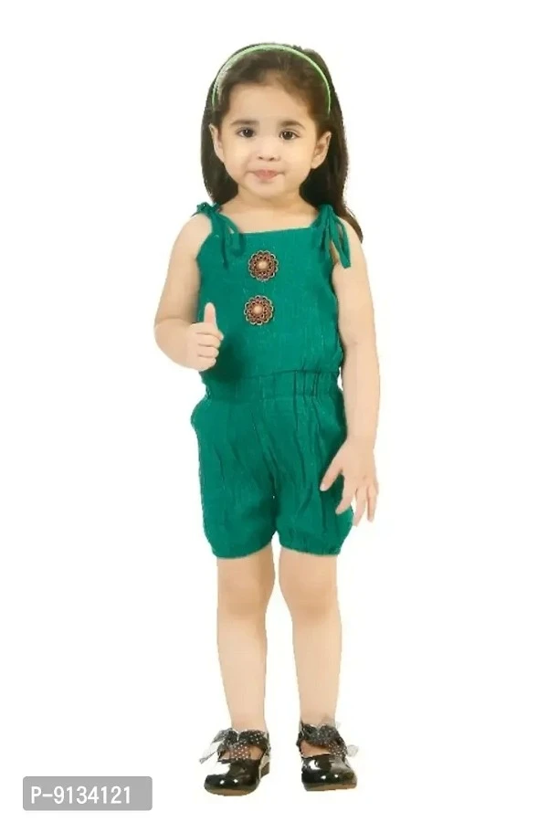 Girls Cotton Blend Jumpsuit - 9 -12 Months