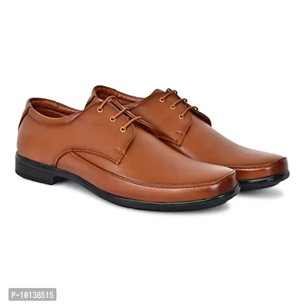 SHUAN Synthetic Leather Formal Oxford Shoes Tan - 10138515 - 7 UK