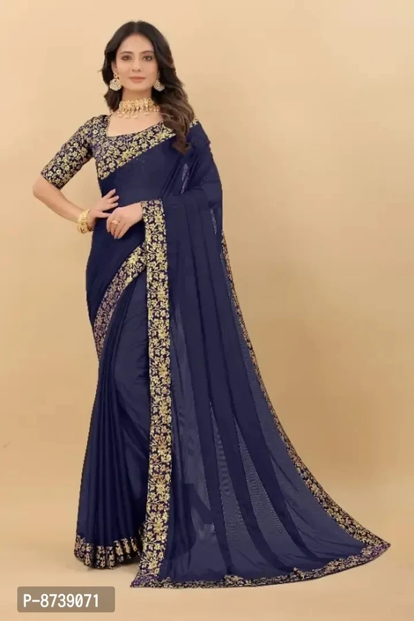 Art Silk Superline Saree With Blouse Piece - 8739071