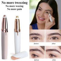 Combo Of 2 1) Eyebrow Trimmer | Battery Operated Eyebrow Shaper Pen 2) Womens Painless Flawless Facial Hair Remover Upper Lip & Chin Trimmer Portable Battery Operated - Main Combo
