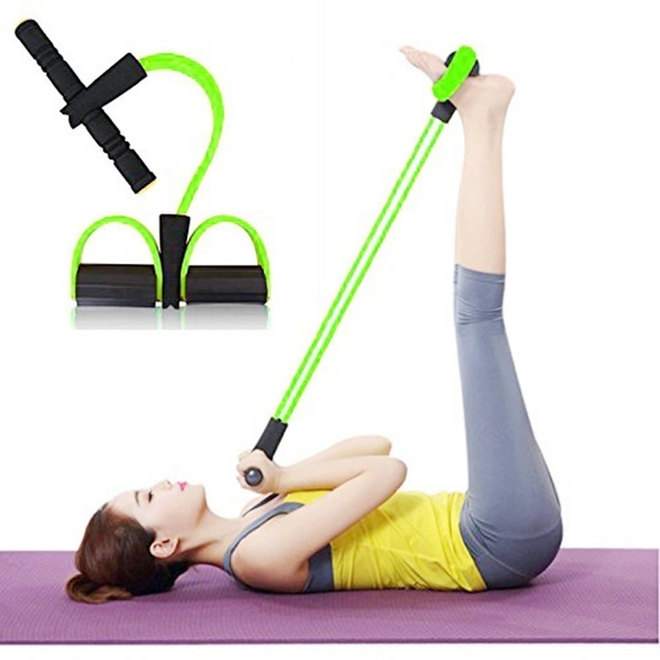 Pull Waist Reducer Body Shaper Quality Pull String - Body Building Training, Rubber Pull Rope Exerciser, Toning Tube Tummy Trimmer (RANDOM COLOR) C-0621