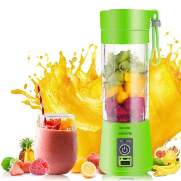 USB Juice Maker Machine | Portable Electric Juice Blender | 6 Blades Rechargeable Fruit & Vegetable Juice Maker | (Multicolour,Pack of 1)