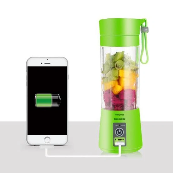 USB Juice Maker Machine | Portable Electric Juice Blender | 6 Blades Rechargeable Fruit & Vegetable Juice Maker | (Multicolour,Pack of 1)
