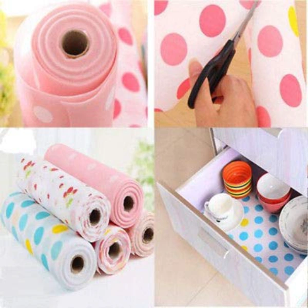 Kitchen Drawer Matt Printed Antibacterial Cabinet Plastic Foam Household Wardrobe Moisture Drawer Pad Waterproof Non-Slip Paper Kitchen Cupboard Liners Roll Mat, Place Mat for Kitchen Cupboard Liners, Table Drawer Mat, Drawer, Refrigerator 30x300 cm (Multi) - Set of 1
