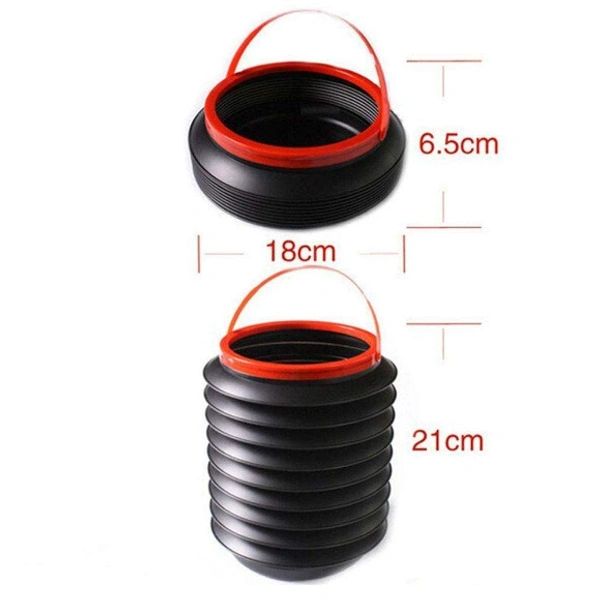 Collapsible Car Dustbin Pop Up Trash Can Foldable Waste Bin Garbage Storage Rubbish Organizer for Diwali, with Adjustable Hanging Strap for Car, Van, SUV, Truck (Black, 1pc)