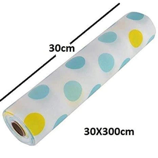 Kitchen Mat For Drawer Printed Antibacterial Cabinet Plastic Foam Household Wardrobe Moisture Drawer Pad Waterproof Non-Slip Paper Kitchen Cupboard Liners Roll Mat, 30x300 cm Set of 2 (Random Design & Color)