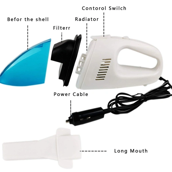 High Power Portable Handheld Car Vacuum Cleaner Mini Super Suction Wet and Dry Car Multipurpose Vaccum Cleaner