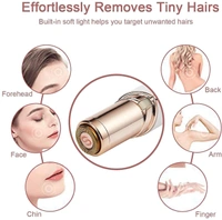Womens Painless Flawless Facial Hair Remover Upper Lip & Chin Trimmer Portable Battery Operated