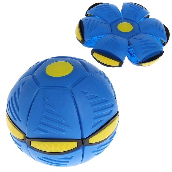 Flying Soccer Magic Ball Frisbee Deformation UFO Football Flat Throw Disc with 6 LED Light Flying Toys Venting Decompression air Hover Outdoor Garden Beach Game Toy for Parent-Child (Random Color)