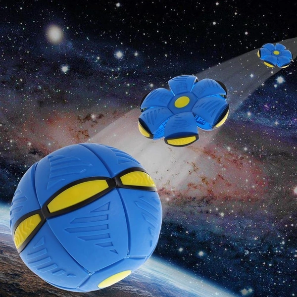 Flying Soccer Magic Ball Frisbee Deformation UFO Football Flat Throw Disc with 6 LED Light Flying Toys Venting Decompression air Hover Outdoor Garden Beach Game Toy for Parent-Child (Random Color)