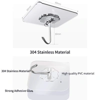 Pack of 10 Strong Adhesive Hooks for Wall Heavy Duty 10KG(Max), Strong Transparent Reusable Waterproof Stick on Hook for Hanging, Bedroom, Kitchen Hanger, Bathroom, Kitchen Accessories Items Random_Color