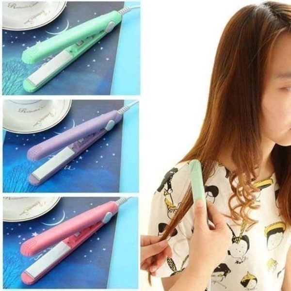 2 in 1 Portable Household Mini Heat Sealing Machine, Ceramic Electronic Hair Straightener, Plastic Bags Package Home Closer Storage Tool (Multicolor)