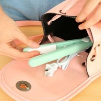 2 in 1 Portable Household Mini Heat Sealing Machine, Ceramic Electronic Hair Straightener, Plastic Bags Package Home Closer Storage Tool (Multicolor)