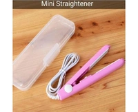 2 in 1 Portable Household Mini Heat Sealing Machine, Ceramic Electronic Hair Straightener, Plastic Bags Package Home Closer Storage Tool (Multicolor)