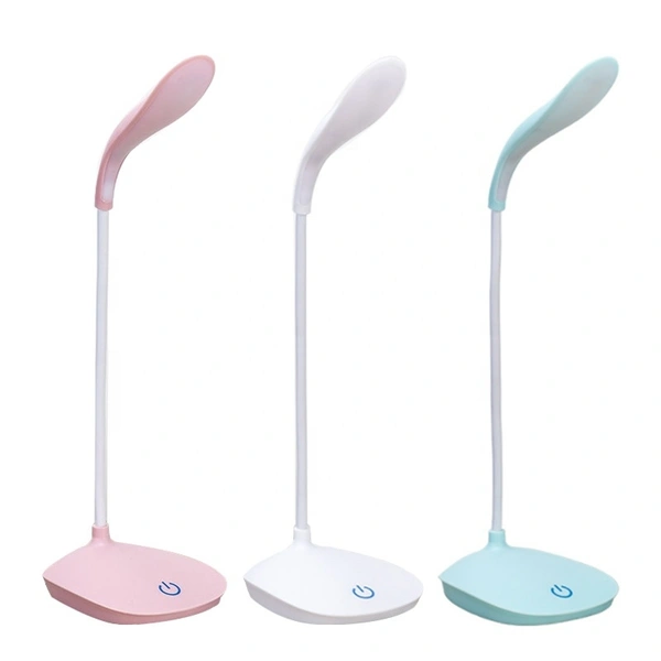 Combo Of 2 Products 1) Rechargeable LED Touch On/Off Switch Desk Lamp For Studying Reading Table Lamp USB Charging With Cable Touch 3 Adjustable Brightness Levels Desk Light for Study 2) Sensor Led Night Light, Color Changing Plug-in LED Mushroom Dream Bed Lamp (Random Colour)
