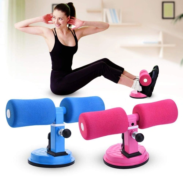 Home Fitness Equipment Sit-ups and Push-ups Assistant Device Lose Weight Gym Workout Abdominal curl Exercise with Suction Cup (Multi color)