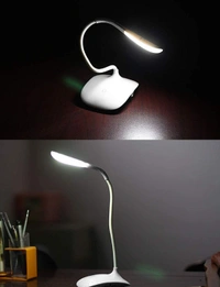 Rechargeable LED Touch On/Off Switch Desk Lamp For Studying Reading Table Lamp USB Charging With Cable Touch 3 Adjustable Brightness Levels Desk Light For Study (Random Colour) - Only Desk Light
