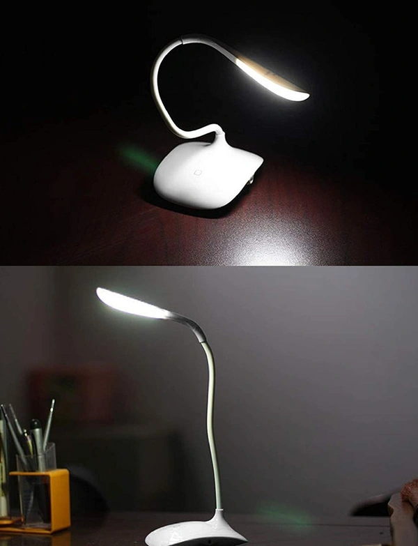 Rechargeable LED Touch On/Off Switch Desk Lamp For Studying Reading Table Lamp USB Charging With Cable Touch 3 Adjustable Brightness Levels Desk Light For Study (Random Colour) - Only Desk Light