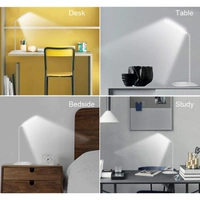 Rechargeable LED Touch On/Off Switch Desk Lamp For Studying Reading Table Lamp USB Charging With Cable Touch 3 Adjustable Brightness Levels Desk Light For Study (Random Colour) - Only Desk Light
