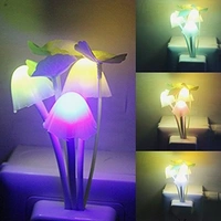 Combo Of 2 Products 1) Rechargeable LED Touch On/Off Switch Desk Lamp For Studying Reading Table Lamp USB Charging With Cable Touch 3 Adjustable Brightness Levels Desk Light For Study 2) Sensor Led Night Light, Color Changing Plug-In LED Mushroom Dream Bed Lamp (Random Colour) - Only Mushroom Light