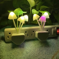 Combo Of 2 Products 1) Rechargeable LED Touch On/Off Switch Desk Lamp For Studying Reading Table Lamp USB Charging With Cable Touch 3 Adjustable Brightness Levels Desk Light For Study 2) Sensor Led Night Light, Color Changing Plug-In LED Mushroom Dream Bed Lamp (Random Colour) - Only Mushroom Light