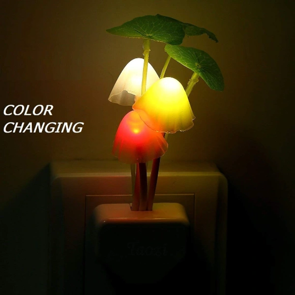 Combo Of 2 Products 1) Rechargeable LED Touch On/Off Switch Desk Lamp For Studying Reading Table Lamp USB Charging With Cable Touch 3 Adjustable Brightness Levels Desk Light for Study 2) Sensor Led Night Light, Color Changing Plug-in LED Mushroom Dream Bed Lamp (Random Colour)