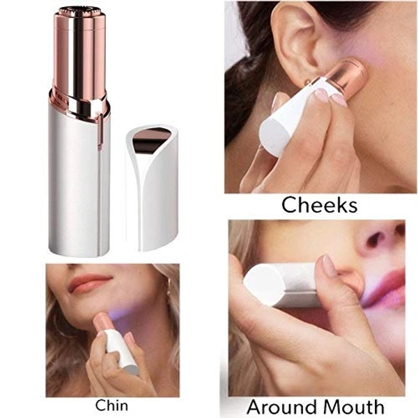 Combo Of 2 1) Eyebrow Trimmer | Battery Operated Eyebrow Shaper Pen 2) Womens Painless Flawless Facial Hair Remover Upper Lip & Chin Trimmer Portable Battery Operated - Womens Painless Flawless Facial Hair Remover Upper Lip & Chin Trimmer Portable Battery Operated