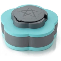 ABS Non-toxic Solid Premuim Household Culture 5 Compartments Flower Candy Box Serving Rotating Tray Dry Fruit, Candy, Chocolate, Snacks Storage Box, Masala Box for Home Kitchen (Random Color)