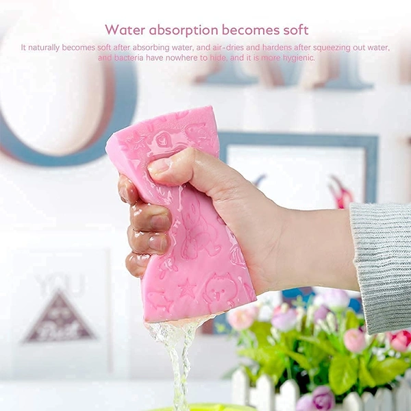 Pack Of 2 Ultra Soft Exfoliating Sponge | Asian Bath Sponge For Shower | Japanese Spa Cellulite Massager | Dead Skin Remover Sponge For Body | Face Scrubber for Women and Men PACK OF 2 (Random Colour)