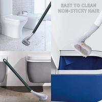 Silicone Toilet Brush with Slim No-Slip Long Handle, Flex Toilet Brush Anti-drip Set, 360 Deep Golf Head Brush Toilet Bowl Cleaner Brush, Golf Toilet Brushes for Bathroom Cleaning Brush