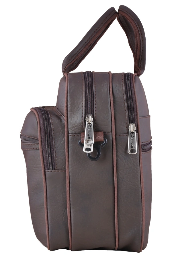Comforstic Attractive Men & Women Stylish Messenger Bag (Brown) - Silver