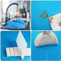Multipurpose Silicon Rolling Fondant Mat, Large Baking Kitchen mat Sheet, Chapati Mat Atta Kneading Mat with Measurements, Stretchable for Kitchen Roti Chapati Cake (Multicolour)