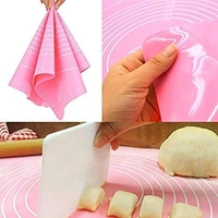 Multipurpose Silicon Rolling Fondant Mat, Large Baking Kitchen mat Sheet, Chapati Mat Atta Kneading Mat with Measurements, Stretchable for Kitchen Roti Chapati Cake (Multicolour)