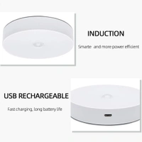 Motion Sensor Light, USB Charging LED Nightlight, Wireless Sensor Wall Light for Hallway, Wardrobe, Basement, Cupboard, Garage Bedroom, Toilet, Car, Outdoor Camping Light