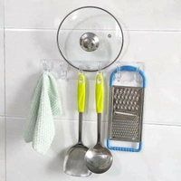 Plastic Self Adhesive No Drills Strong Sticky Towel Hanger Hook 6 in 1 ||Pack of 1