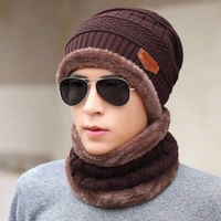 Woolen Beanie/Skull Cap & Neck Warmer (Muffler) Combo for Winters with Faux Fur Inner Side |Warm Hat| Hedging Hat Scarf Set | Winter Cap | Air Proof Cap | Woolen Cap | Ear Warmer - silver