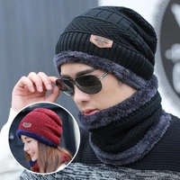 Woolen Beanie/Skull Cap & Neck Warmer (Muffler) Combo for Winters with Faux Fur Inner Side |Warm Hat| Hedging Hat Scarf Set | Winter Cap | Air Proof Cap | Woolen Cap | Ear Warmer - silver