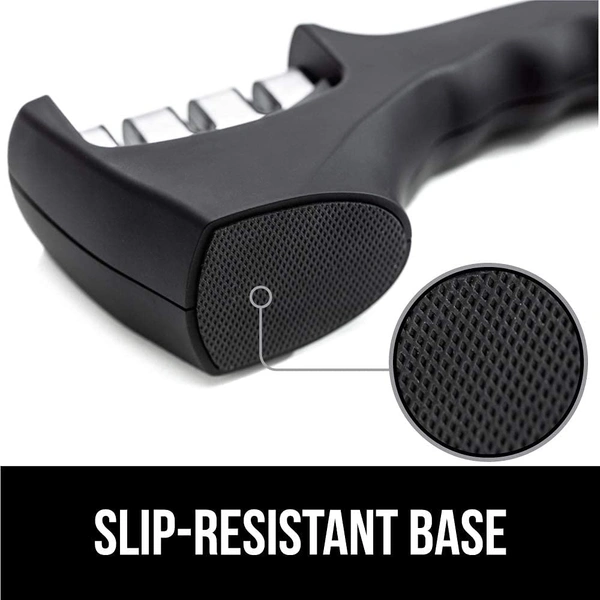 Manual Knife Sharpener 3 Stage Sharpening Tool Ceramic Knife and Steel Knives