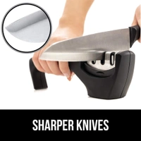 Manual Knife Sharpener 3 Stage Sharpening Tool Ceramic Knife and Steel Knives