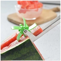 Watermelon Slicer Cutter,Melon Corer Windmill Watermelon Cutter Watermelon Knife, Perfect for Cutt Premium Stainless Steel Slicer Tongs