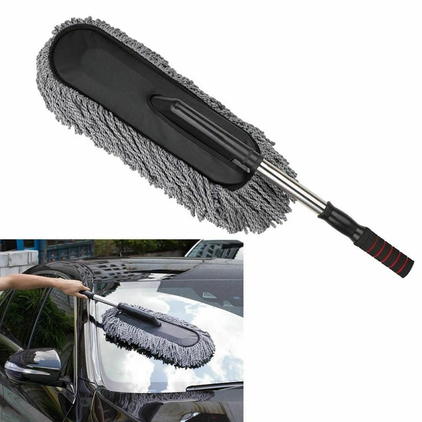 Microfiber Car Cleaner Flexible Duster Cleaner Car Wash | Car Cleaning Accessories | Microfiber | Brushes | Dry/Wet Home, Kitchen, Office Cleaning Brush with Expandable Grip Handle