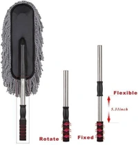 Microfiber Car Cleaner Flexible Duster Cleaner Car Wash | Car Cleaning Accessories | Microfiber | Brushes | Dry/Wet Home, Kitchen, Office Cleaning Brush with Expandable Grip Handle